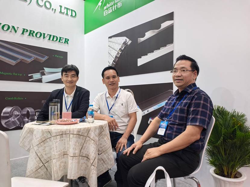 Meeting Vietnamese partners at the SaigonTex booth