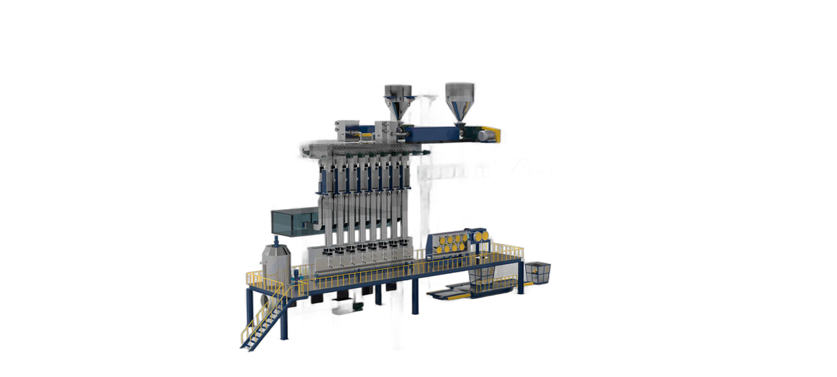 Staple-fibre production lines