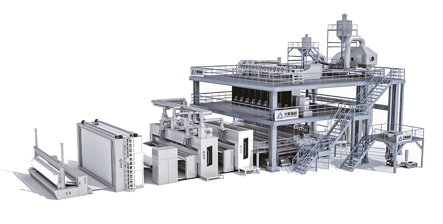 PET spunbond geotextile production line