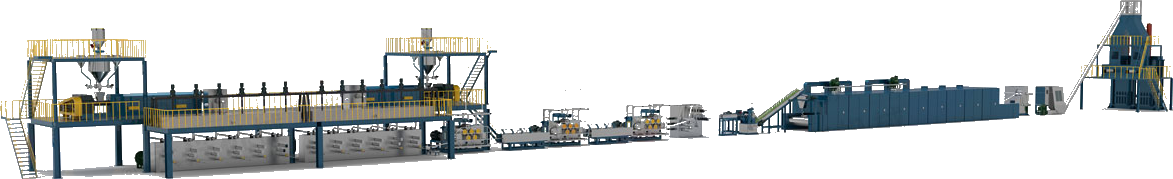 PP fibre one-step production line