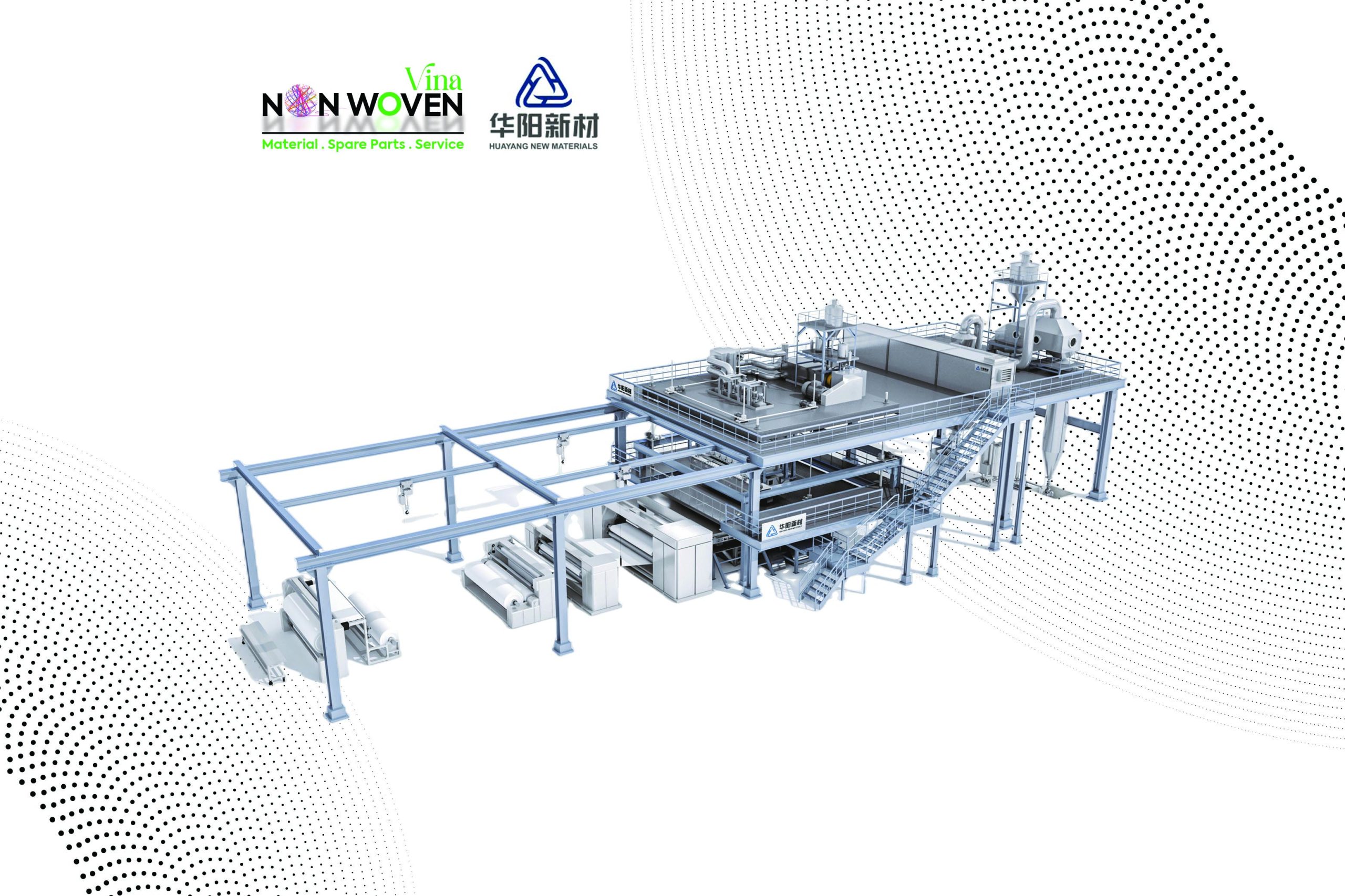 Dây chuyền sản xuất vải PET spunbond